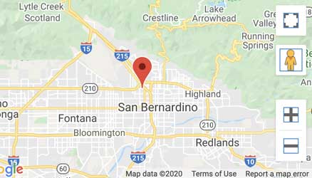 The Location of 1455 W. Highland, San Bernardino location