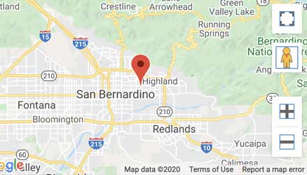 The Location of  25716 Baseline Street, San Bernardino location