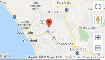 The Location of 836 N. santa Fe Ave., Vista location